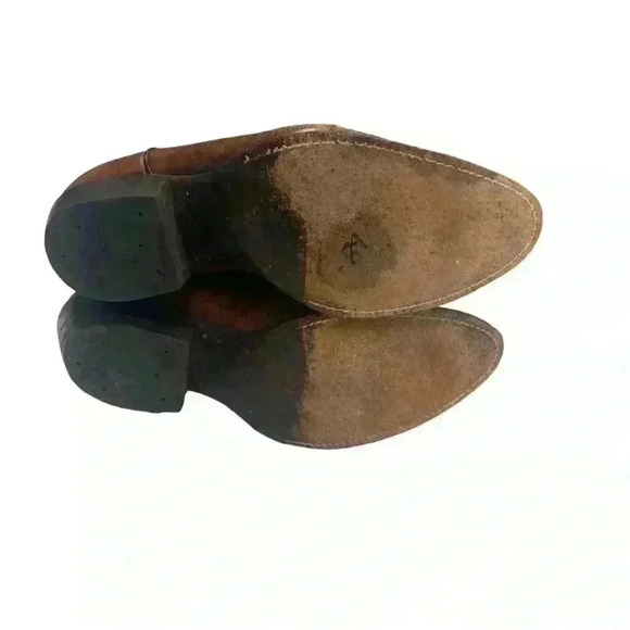 VTG TONY LAMA #5084 Leather Cowboy Western Boots Cognac Marble Brown 10 - B - Picture 6 of 14